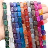 8*13mm Multicolor Agates Square Shape Loose Beads for Jewelry Making