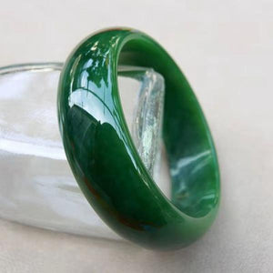 Zheru Jewelry Natural Hetian Jade Green 54-64mm Bracelet Princess Gift
