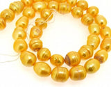 Yellow Rice Freshwater Pearl Beads Full Strand For Necklace DIY