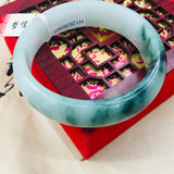 Natural Dark Green Jadeite Bracelet 54-62mm Double Female Princess Jade
