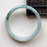Zheru Jewelry Natural Burmese Jadeite 54mm-64mm Light Bracelet Princess Jewelry