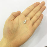 925 Silver 4 Leaf Clover Square Hoop Necklace Zircon Pendant Jewelry