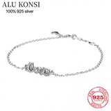 925 Sterling Silver Snake Chain Bangle Bracelet for Women Charm DIY Jewelry