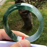 Natural Burmese Jadeite Flower 54-62mm Bracelet Princess Jewelry Gift