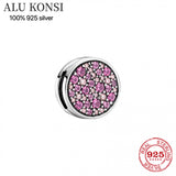 925 Sterling Silver Sparkling Clip Charm for Bracelet Making