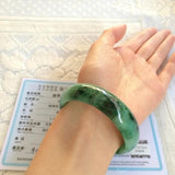 Zheru Burmese Jade Two-Tone Bracelet 54-64mm for Mom & Girlfriend