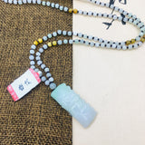 Emerald Jade Hand-Carved Bamboo Pendant Necklace for Men and Women