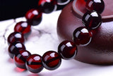 Koraba Wine Red Garnet Beads Link Chain Bracelet 10MM