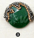 Lovely Small Face Shape Pave Beads Jewelry Making Natural Pearl And Stone