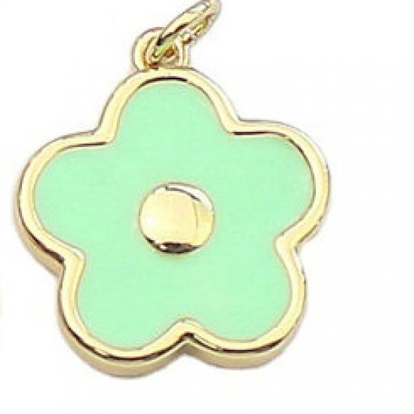 Enamel Flower Charm 20pcs Gold Plated Pendant Fashion Jewelry Accessories