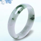 Zheru Jewelry Natural Myanmar Jadeite 54-64mm Light Flower Bracelet
