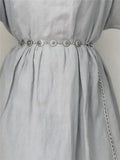 Turquoise Gothic Chain Waist Belt for Women Dresses Coat