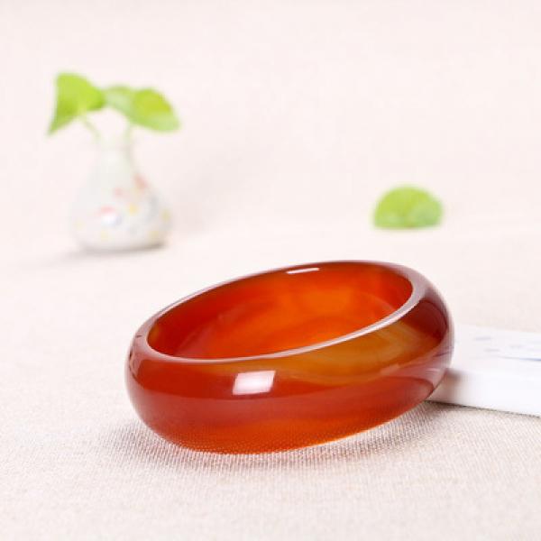 Red Agate Chalcedony Bangle 54-64mm Princess Jewelry Gift