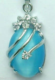 Opal Necklace Pendant Free Chain