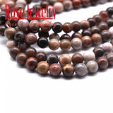 Natural Petrified Wood Stone Beads 15'' Strand 6/8/10/12 mm DIY Jewelry Making