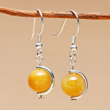 925 Silver Gemstone Earrings Retro Style