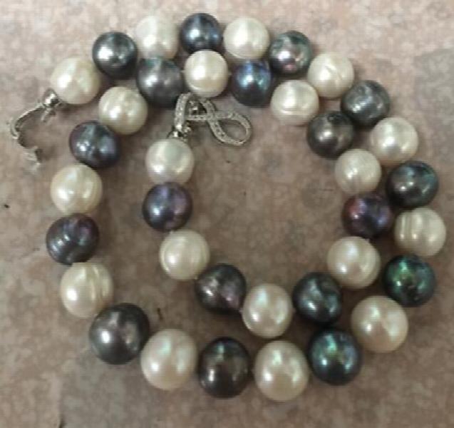 South Sea Green Multicolor Pearl Necklace 18 Inch