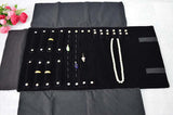 Velvet Jewelry Set Storage Roll Bag Necklace Rings Earrings Display Holder