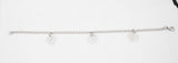 3 Rose Flower Anklets Bracelet Stainless Steel Foot Jewelry for Women
