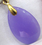 Green/Purple Jade Bead Pendant Necklace Chain