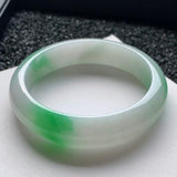 Zheru Jewelry Natural Burmese Jade Two-Tone Bracelet