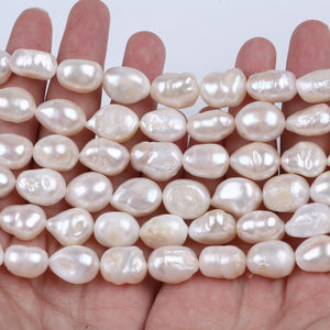 11-12mm B Baroque Pearl Strand - Big Baroque Pearls