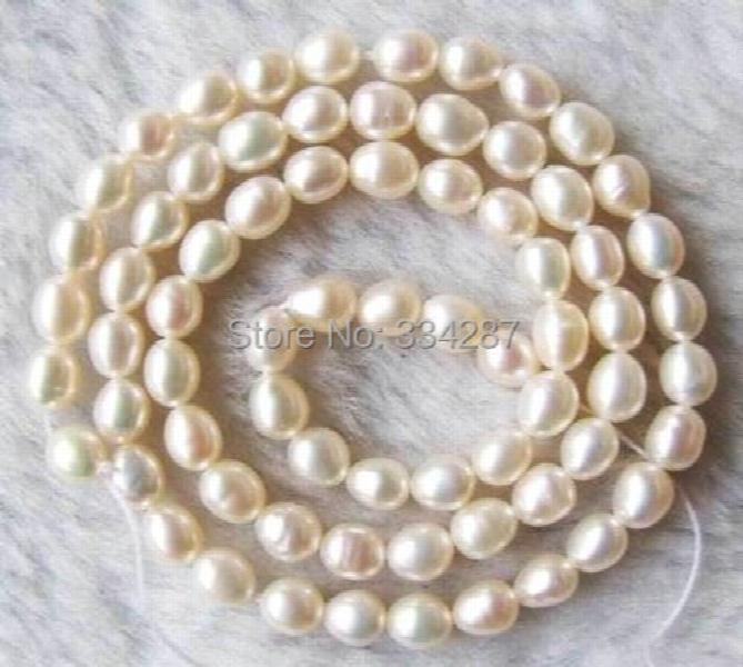 14inches 6-7mm Freshwater Pearl Rice Beads