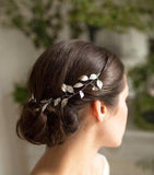 Silver Leaf Headbands Bride Tiara Wedding Hair Accessories