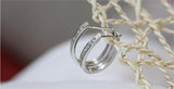 925 Sterling Silver Crystal Star Stud Earrings Anti-Allergy Women Jewelry