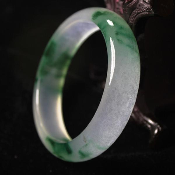 Zheru Jewelry Natural Burmese Jade Light Flower Bracelet Princess Gift