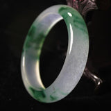 Zheru Jewelry Natural Burmese Jade Light Flower Bracelet Princess Gift