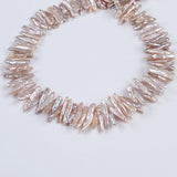 Large Freshwater Biwa Shape Pearl Strands