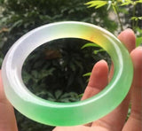 Natural Jade Bangle Charm Jewellery Hand-Carved Jadeite Bracelet