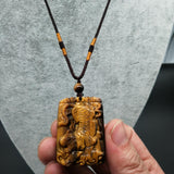 Natural Tiger Eye Tiger Necklace Pendant Lucky Jewelry