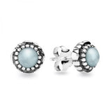 S925 Sterling Silver Zircon Stud Earrings - 12 Colors