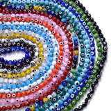 48-96Pcs Multicolor Evil Eye Lampwork Glass Beads for Jewelry Making