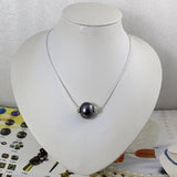Large Shell Pearl Rhinestone Beads Necklace with Magnet Clasp