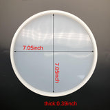 5pcs Coaster Mould Resin Silicone Epoxy Casting DIY Jewelry Making