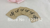 Sole Brown with bowknot pattern 200pcs/lot TAG Paper Label Packaging Labels