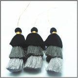 10pcs Tri colors tassels cloth hanging accessories keychain craft DIY making