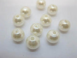 1000Pcs Ivory 10mm Round Pearl Beads Jewelry Finding Bracelet Necklace DIY Beads