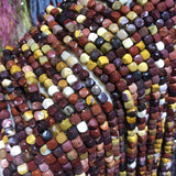 Mookaite Gem Faceted Beads 4x4mm