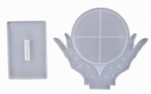 DIY Crystal Epoxy Resin Mold Hand Makeup Mirror Desktop Mirror Silicone Mold