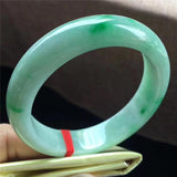 Zheru Jewelry Natural Burmese Jadeite Light Green Bracelet