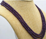 DYY+++818 3 Rows 2X4mm FACETED BEADS NECKLACE
