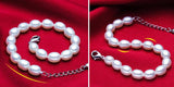 Real Natural Rice Pearl Bracelet 7inch