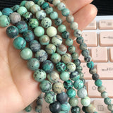 Green Howlite Turquoise Beads 6/8/10mm 15Inches