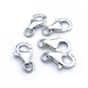 10pcs 925 Sterling Silver Lobster Clasp with Jump Ring Charms