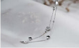 Crystal Star Bead 925 Silver Charm Bracelet Bangle for Women Wedding Party