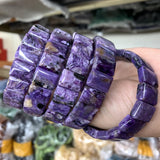 Charoite Stone Beads Bracelet Gemstone Jewelry Bangle For Woman